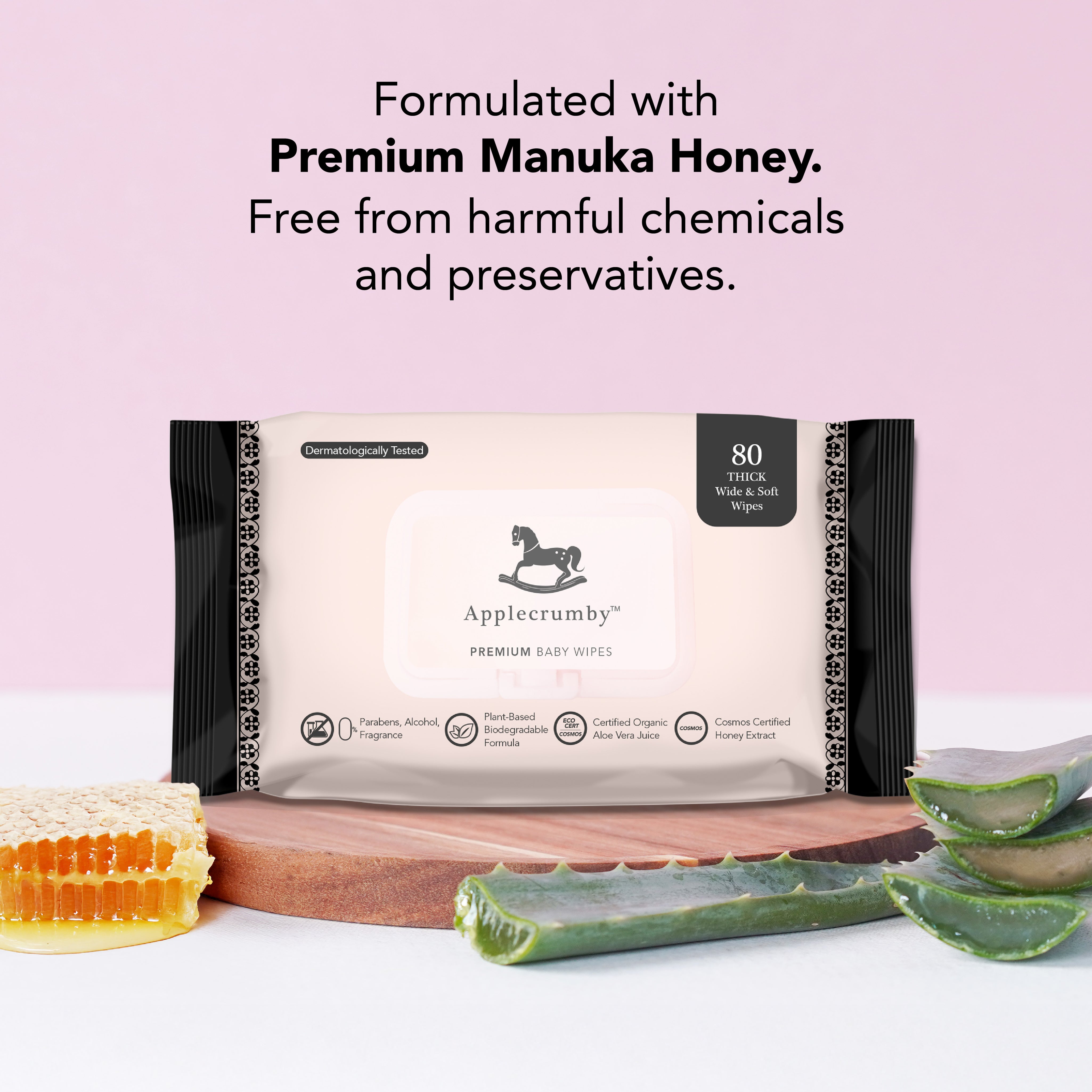 Premium Honey Wipes 10s (3 Packs)