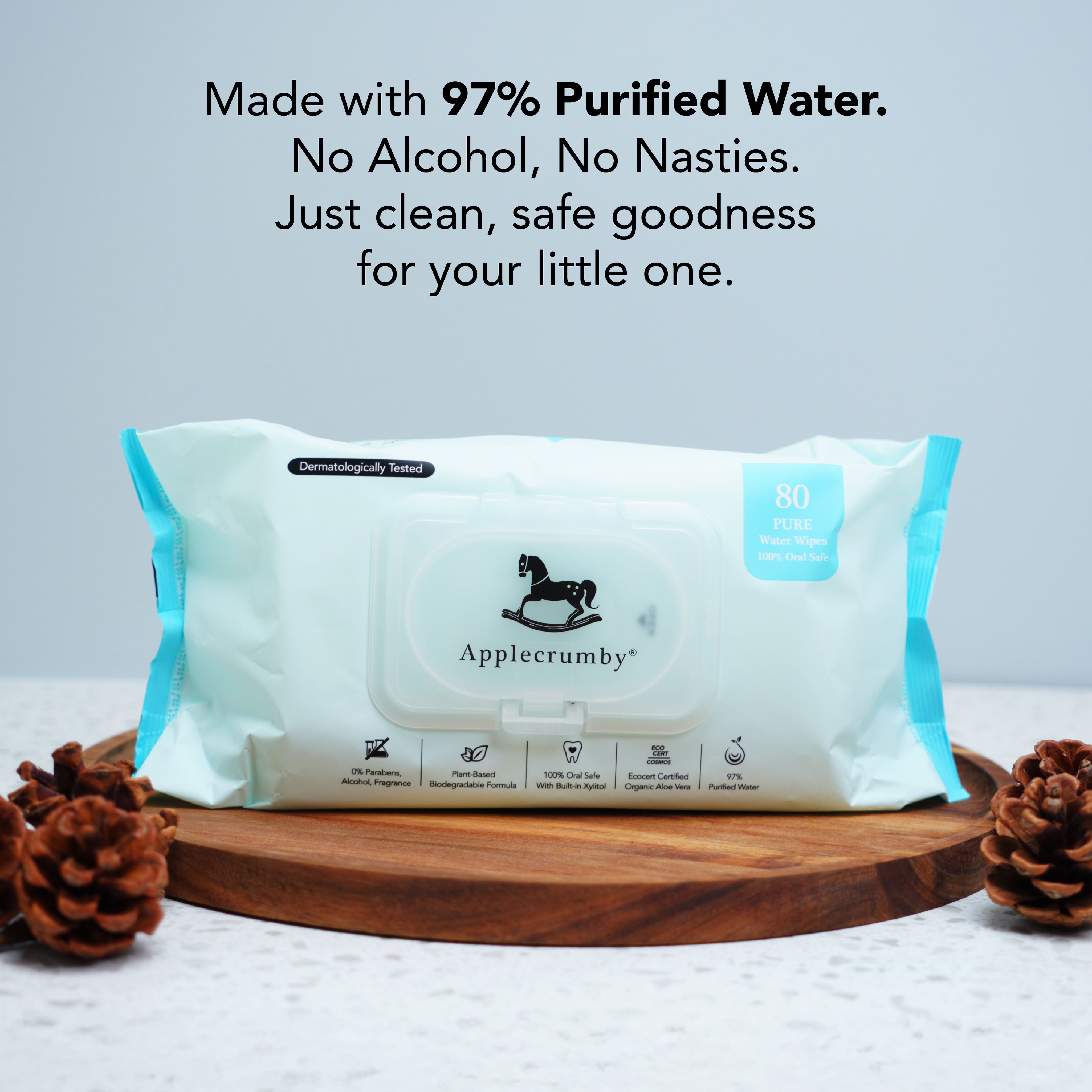 Pure Water Wipes 80s (2 Packs)